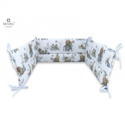 MimiNu - Aparatoare pentru patut 120x60 cm Din bumbac certificat Oeko Tex Standard 100 Cu inaltimea de 30 cm Cu panglici Design 