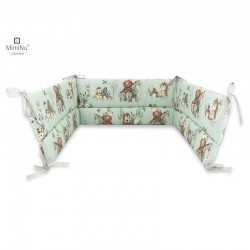 MimiNu - Aparatoare pentru patut 120x60 cm Din bumbac certificat Oeko Tex Standard 100 Cu inaltimea de 30 cm Cu panglici Design 
