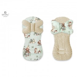 MimiNu - Protectie textila pentru carucior scaun auto si scaun de bicicleta Cu perna Butterfly Materiale certificate Oeko Tex St