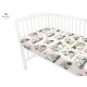 MimiNu - Cearceaf cu elastic pentru patut 120X60 cm Din bumbac certificat Oeko Tex Standard 100 Design Baby Animals Natural