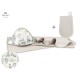 MimiNu - Set prosop mare cu gluga Dimensiune 100x100 cm + Manusa de baie bebelusi 12x21 cm Materiale certificate Oeko Tex Standa