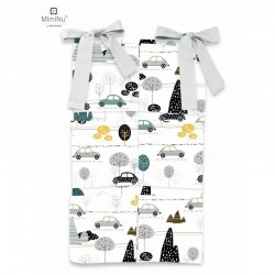 MimiNu - Organizator pentru patut Din bumbac certificat Oeko Tex Standard 100 Cu 6 compartimente Cu doua panglici 70x40 cm Child