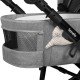 Lionelo - Carucior 2 in 1 Mari Tour Transformabil Cu landou cu salteluta moale Reversibil Maner ajustabil Plasa de tantari Husa 