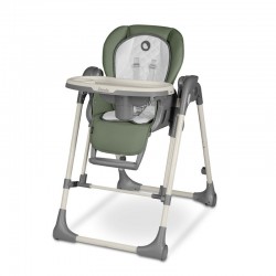 Lionelo - Scaun de masa si balansoar 2 in 1 Laurice Transformabil Multifunctional Inaltime si spatar reglabile Cu melodii de lea