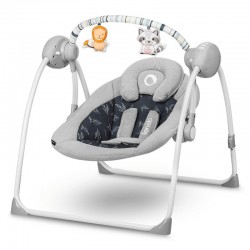 Lionelo - Fotoliu balansoar electric Ruben Cu spatar reglabil Cu 12 melodii relaxante si sunete ale naturii Cu 3 programe de bal