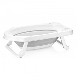 Cadita pliabila pentru bebelusi cu dop de scurgere Maja 82 x 48 x 23.5 cm Keeeper Nordic Grey