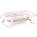 Cadita pliabila pentru bebelusi cu dop de scurgere Maja 82 x 48 x 23.5 cm Keeeper Nordic Pink