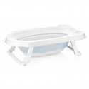 Cadita pliabila pentru bebelusi cu dop de scurgere Maja 82 x 48 x 23.5 cm Keeeper Cloudy Blue