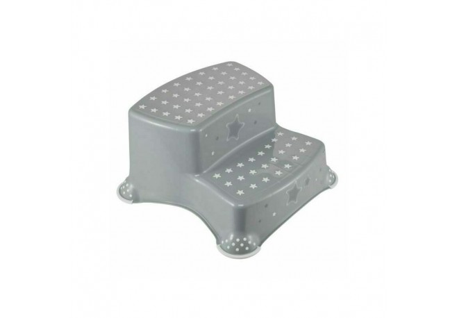 Scaunel Inaltator WC in Doua Trepte Suprafata antiderapanta Igor 40 x 37 x 21 cm Keeeper Stars Nordic Grey