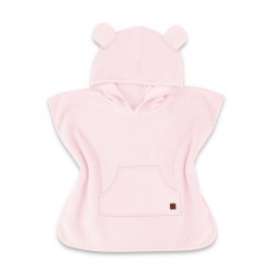 Qmini - Poncho baie Cu gluga buzunar si urechi Materiale certificate Oeko Tex Standard 100 1 - 4 ani Pink