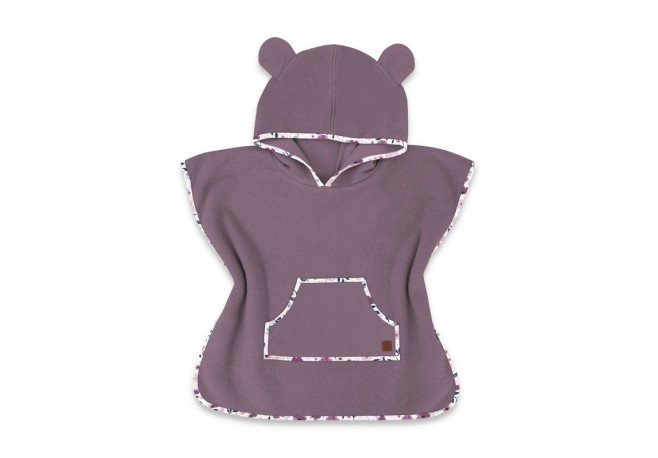Qmini - Poncho baie Cu gluga buzunar si urechi Materiale certificate Oeko Tex Standard 100 1 - 4 ani Heather