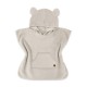 Qmini - Poncho baie Cu gluga buzunar si urechi Materiale certificate Oeko Tex Standard 100 4 - 7 ani Beige