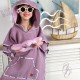 Qmini - Poncho baie Cu gluga buzunar si urechi Materiale certificate Oeko Tex Standard 100 4 - 7 ani Blue