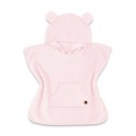 Qmini - Poncho baie Cu gluga buzunar si urechi Materiale certificate Oeko Tex Standard 100 4 - 7 ani Pink