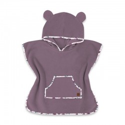 Qmini - Poncho baie Cu gluga buzunar si urechi Materiale certificate Oeko Tex Standard 100 4 - 7 ani Heather