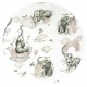 Qmini - Lenjerie junior cu 2 piese Din bumbac certificat Oeko Tex Standard 100 140 x 200 cm Elephants on Rainbow