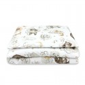 Qmini - Lenjerie junior cu 2 piese Din bumbac certificat Oeko Tex Standard 100 140 x 200 cm Teddy Bear and Friends Beige