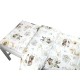 Qmini - Lenjerie junior cu 2 piese Din bumbac certificat Oeko Tex Standard 100 140 x 200 cm Teddy Bear and Friends Beige