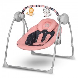 Lionelo - Fotoliu balansoar electric Ruben Cu spatar reglabil Cu 12 melodii relaxante si sunete ale naturii Cu 3 programe de bal