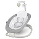Lionelo - Fotoliu balansoar cu vibratii Pascal Scandi Cu 12 melodii linistitoare Pliabil 80x49 cm Gri Deschis