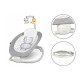 Lionelo - Fotoliu balansoar cu vibratii Pascal Scandi Cu 12 melodii linistitoare Pliabil 80x49 cm Gri Deschis