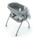 Petite&Mars - Cadita 3 in 1 Spa Cu masuta de infasat si spatiu de depozitare Pliabila Cu roti si sistem de scurgere Gri