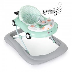 Petite&Mars - Premergator muzical cu panou interactiv si lumini Cabrio Inaltime reglabila pe 3 pozitii 6 luni+ Verde