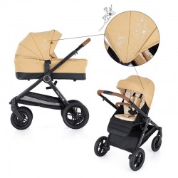 Petite&Mars - Carucior 2 in 1 Trails Heritage Bee Editie limitata Cu protectie de picioare si salteluta suplimentara De la naste