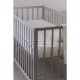 Petite&Mars - Cearceaf impermeabil cu eleastic Soft Dream Dry Lavabil la masina pana la 95 de garde 120x60 cm Gri