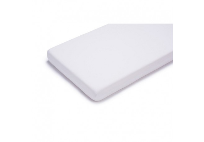 Petite&Mars - Cearceaf cu eleastic Soft Dream Din Jersey Lavabil la masina pana la 40 de garde 120x60 cm Alb