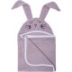 Prosop mare de baie cu urechi Bunny Bubaba 6 - 36 luni Dimensiune mare 110 x 75 cm Lilac