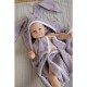 Prosop mare de baie cu urechi Bunny Bubaba 6 - 36 luni Dimensiune mare 110 x 75 cm Lilac