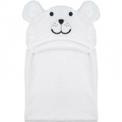 Prosop mare de baie cu urechi Teddy Bear Bubaba 6 - 36 luni Dimensiune mare 110 x 75 cm White