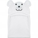 Prosop mare de baie cu urechi Teddy Bear Bubaba 6 - 36 luni Dimensiune mare 110 x 75 cm White