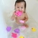 Set 7 animalute de baie Fara gauri Cu gentuta pentru transport Fara BPA Floating Sea Friends Playgro Pink New