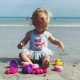 Set 7 animalute de baie Fara gauri Cu gentuta pentru transport Fara BPA Floating Sea Friends Playgro Pink New