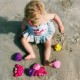 Set 7 animalute de baie Fara gauri Cu gentuta pentru transport Fara BPA Floating Sea Friends Playgro Pink New