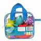 Set 7 animalute de baie Fara gauri Cu gentuta pentru transport Fara BPA Floating Sea Friends Playgro New Blue