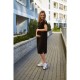Qmini - Rochie pentru gravide si pentru alaptare L/XL Din in si poliester Confortabila si lejera Black