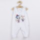 Set 4 piese: body cu maneca lunga salopeta fara maneci caciulita manusi Marime 56 Din bumbac 100% New Baby Bonjour