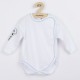 Set 4 piese: body cu maneca lunga salopeta fara maneci caciulita manusi Marime 56 Din bumbac 100% New Baby Bonjour