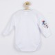 Set 4 piese: body cu maneca lunga salopeta fara maneci caciulita manusi Marime 56 Din bumbac 100% New Baby Bonjour