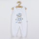 Set 4 piese: body cu maneca lunga salopeta fara maneci caciulita manusi Marime 56 Din bumbac 100% New Baby Teddy Bear