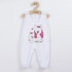 Set 4 piese: body cu maneca lunga salopeta fara maneci caciulita manusi Marime 56 Din bumbac 100% New Baby Foxy