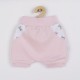 Set 3 piese pentru vara: pantaloni scurti body si bentita pentru cap Marime 62 Din bumbac 100% Perfect Summer Pink