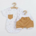 Set 2 piese pentru vara: pantaloni scurti body Marime 62 Din bumbac 100% New Baby Perfect Summer Brown
