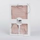 Set 3 piese: body cu maneca lunga pantalonasi cu botosei caciulita Marime 62 Din bumbac 100% New Baby I am Pink
