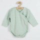 Set 3 piese: body cu maneca lunga pantalonasi cu botosei caciulita Marime 62 Din bumbac 100% New Baby I am Mint