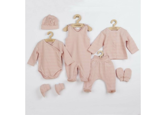 Set 7 piese: body cu maneca lunga bluza pantalonasi cu botosei salopeta fara maneci caciulita manusi botosei Marime 56 Din bumba
