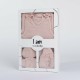Set 7 piese: body cu maneca lunga bluza pantalonasi cu botosei salopeta fara maneci caciulita manusi botosei Marime 56 Din bumba